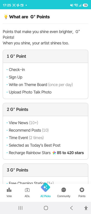 About G+ Points