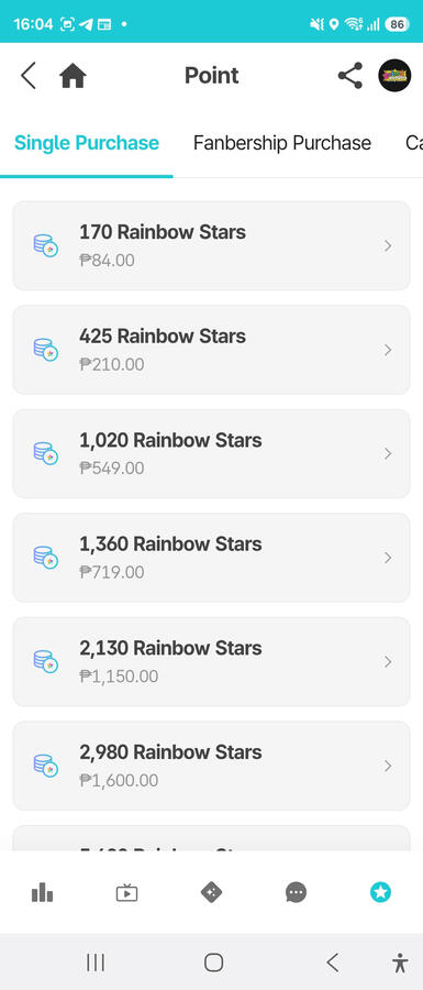 Purchase Rainbow Stars